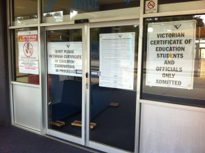 Students warmly greeted by these signs this morning.